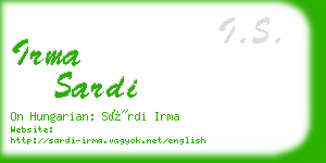 irma sardi business card